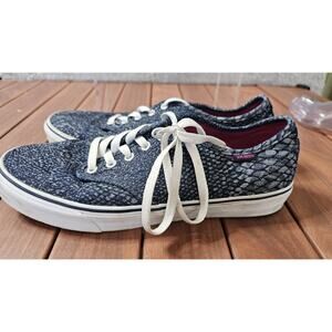 VANS Off the Wall # 721356‎ Navy Snakeskin Camden Sneakers Womens 11